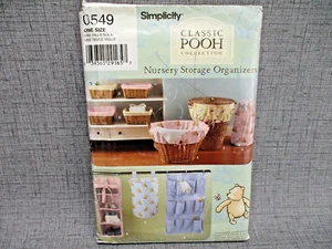 Simplicity 0549 Sewing Pattern Classic Pooh Baby Nursery organizer hamper liners - Picture 1 of 5