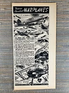 Cleveland Flying Model Airplane Bausätze Warplane Ohio 1951 Vintage Print Ad - Bild 1 von 1