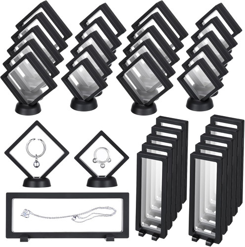 30 Pack 3D Floating Display Stand Floating Frame Display Case Coin ...