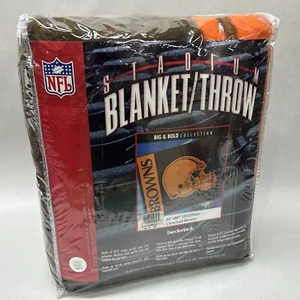 Biederlack NFL Cleveland Browns Football Vintage Stadium Throw Blanket 60" x 80" - Picture 1 of 10