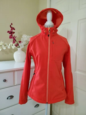 Kirkland Signature Damas Suave Shell Sudadera con Capucha Cremallera Chaqueta Manga Larga Coral Talla M Foto 1 de 4