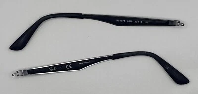 4283 - RAY BAN 7078 PLATA/NEGRO AMBAS TEMPLOS AUTÉNTICO Foto 1 de 3