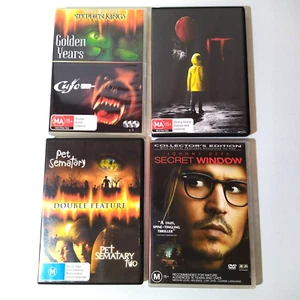 Stephen King Horror Movie Bulk DVD Pet Sematary, Cujo, Golden Years, IT, Window - Picture 1 of 2