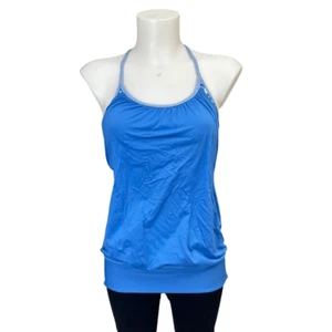 Lululemon Athletica No Limits Tank Top, blau Racerback mit BH Gr. 4 - Bild 1 von 7