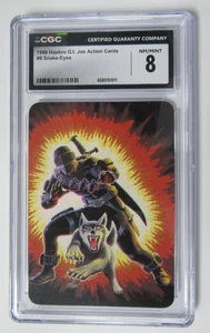 1986 Hasbro G.I. Joe Action Card Snake-Eyes #8 CGC 8 - Picture 1 of 3