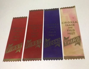 Central Western Ontario Secondary Schools Assoc CWOSSA Track Field Ribbons Vtg - Picture 1 of 16
