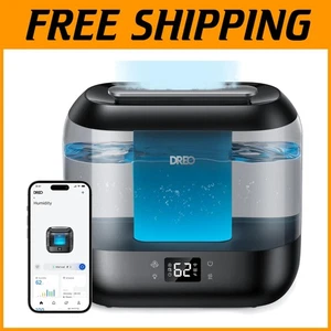 Smart Bedroom Humidifier, 4L Top Fill, 36H Runtime, Black - Picture 1 of 11