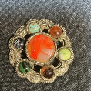 Vintage Wunder Stil Achat großer Achat Anhänger religiös 2" - Bild 1 von 4