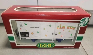 LGB escala G 4135 S circo vagón de mercancías con sonido "Circus" rareza como nuevo en embalaje original - Imagen 1 de 13