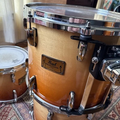 Pearl Masters Custom Extra Maple 14” Estante colgante Tom Tambor 6 capas Sunrise Fade Foto 1 de 4