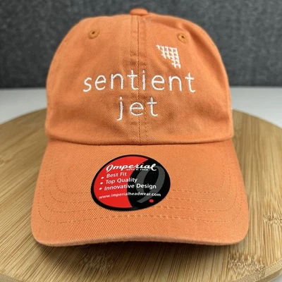 Sentient Jet Aspen Snowmass Sombrero Gorra Correa Ajustable Naranja Aviación Privada Foto 1 de 4