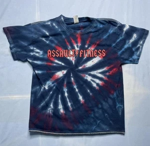 Camiseta Assault Fitness Tye Die Azul Y Rojo Talla L - Imagen 1 de 4