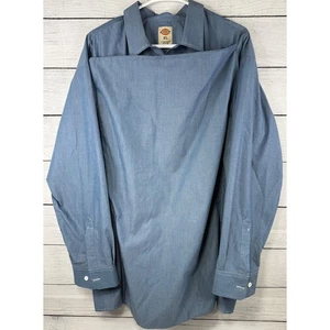 Dickies XL Mens Light Blue Work Shirt Long Sleeve Button Down Uniform - Picture 1 of 7