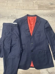 traje suitsupply para hombre 44S 36x25 Sienna Reda dos piezas gris lana super 130s - Imagen 1 de 19