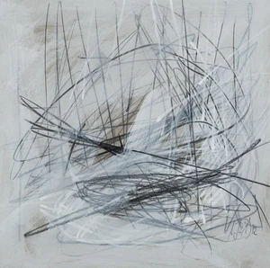 A. JOKISCH (*1953), Bewegtes Geflecht aus Linien, 1992, Acryl Experimental - Bild 1 von 5