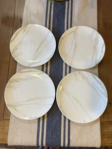 4 WEDGWOOD  Vera Wang Vera Venato Imperial Bone China Salad Side Plates 8” - Picture 1 of 6