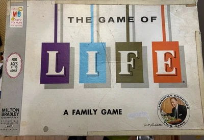 The Game of Life #4000 Original Vintage 1960 Board Game Milton Bradley, As Is - Image 1 of 4