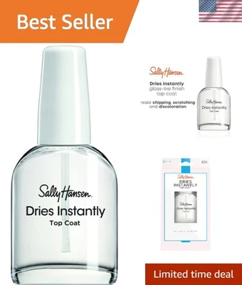 Quick Dry Clear Top Coat Nail Polish: Long Lasting Glossy Finish (0.45 Fl Oz) - Image 1 of 4