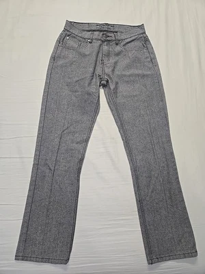 Jeans masculino Chams tamanho 32x32 denim cinza com costura de bolso traseiro vermelho retrô - Imagem 1 de 4