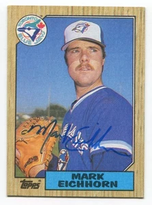 1987 Topps Mark Eichhorn Signed Card Baseball Autographed Auto #371 - Picture 1 of 2