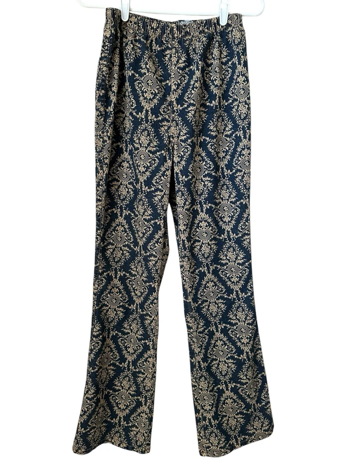 Pantalones de Colección Forenza Damasco Bootcut Talla MT Hipster Hippie Boho Años 80 90 Tiro Alto Foto 1 de 4