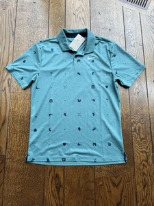 Nike Men’s Dri-FIT Tour Icon Print Golf Polo Green FQ0426-361 NWT Medium - Picture 1 of 5