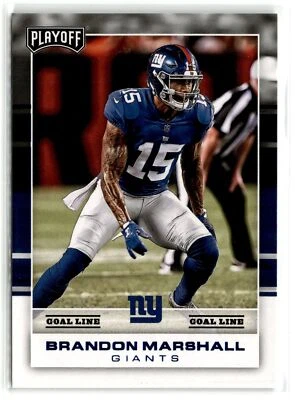 Brandon Marshall  New York Giants 2017 Panini Playoff Football Goal Line  #62 - Image 1 of 2