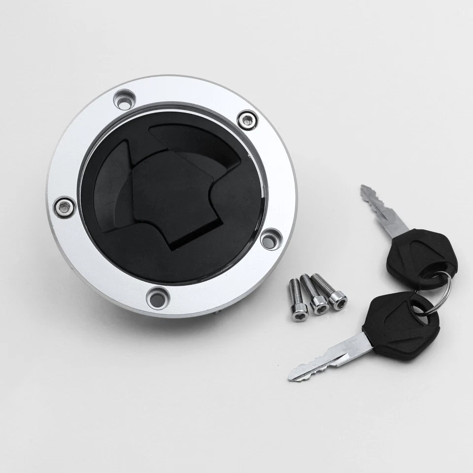 Tapa del tanque de combustible de gasolina cubierta llave de bloqueo apta para Kawasaki Ninja ZX 6R 10R 14R EX650 Z750 Foto 1 de 3