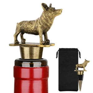 Welsh Corgi Wine Stopper Durable Metal Pet Decor Unique Kitchen Bar Accessory - Picture 1 of 16