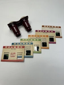 VTG 40s Radex Stereo Viewer 3D Reader Red Childrens Entertainment Heidi Story1-6 - Picture 1 of 6
