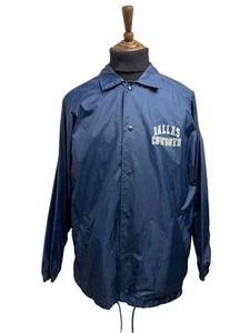 LOGO 7 DALLAS COWBOYS Jacket Size Medium Game Day NFL Vintage OverCoat Blue Mens - Picture 1 of 14