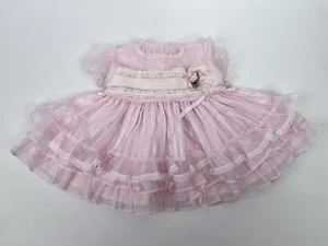 Martha's Miniatures We’re Fussy Size 6-9 Months Pink Lace Vtg - Picture 1 of 12