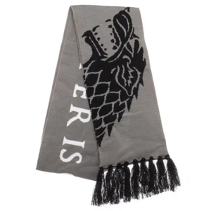 Game of Thrones House Stark Jacquard Knit Scarf Winter is Coming House of Dragon - Picture 1 of 4