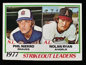 1978 Topps NOLAN RYAN #206 STRIKEOUT LEADERS- 1977 Rangers Angels HALL OF FAME A - Picture 1 of 2