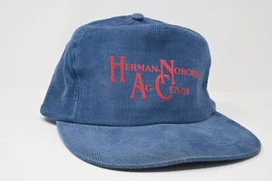 Vintage 5 Panel Strapback Hut Cord Herman Norcross Ag Center Minnesota - Bild 1 von 7