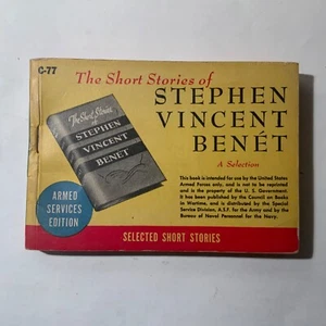 Stephen Vincent Benet -Short Stories 1943 Armed Services Edition C-77 Very Good+ - Picture 1 of 4