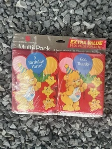 Vintage Care Bear Birthday Invitations And Thank You Cards American Greetings - Picture 1 of 6