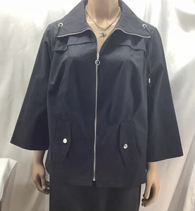 Studio Works Jacket Womens XLarge Black Full Zip Lined 3/4 Sleeve MGO230810/OB7 - Picture 1 of 8