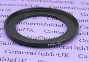 58mm to 77mm Male-Female Stepping Step Up Filter Ring Adapter 58mm-77mm 