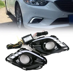 LED Daytime Running Light DRLs Turn Indicator Fog Lamp Bumper For Mazda 6 Atenza - Imagen 1 de 13