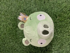 Angry Birds Green King Pig Plush with Crown 5' 2010 No Sound - Picture 1 of 7