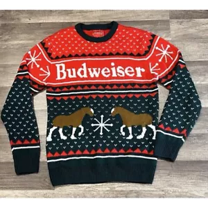 Budweiser Ugly Christmas Sweater Elch Urlaub Strickpullover Small - Bild 1 von 6