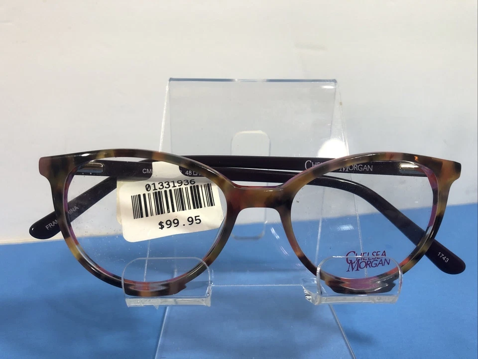 Chelsea Morgan CMM7002 br Eyeglasses Tortoise Full Rim Round Frames 48-17-135
