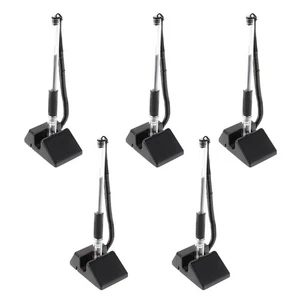 5pcs Desktop Counter Security Gel Ink Pens with Adhesive Base - Picture 1 of 9