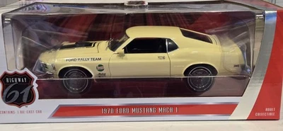 1/18 HIGHWAY 61 1970 FORD MUSTANG MACH 1 DIECAST ROAD RALLY CHAMP - Image 1 of 4