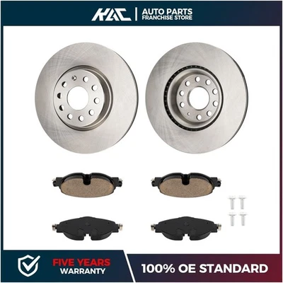 Complete Front Brake Rotor & Pads Kit Fits 2015-2016 Volkswagen GTI 6PR1200081 - Image 1 of 4