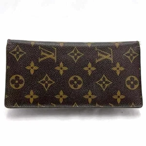 Louis Vuitton Monograma Cartera Braza M66540 Cartera Larga Doble Pliegue Uni Usado - Imagen 1 de 9