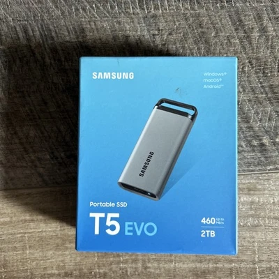 Unidad de estado sólido Samsung T5 EVO 2TB SSD portátil USB-C 3.2 Gen 1 (gris) — NUEVA Foto 1 de 4