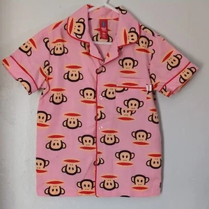 Paul Frank Small Paul Monkey Pajama Top Childs Size 5 Button Up Shirt Y2K 110 cm - Picture 1 of 10