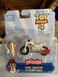 Disney Pixar Toy Story 4 Minis Duke Caboom And Stunt Bike. NIP NEW - Picture 1 of 7